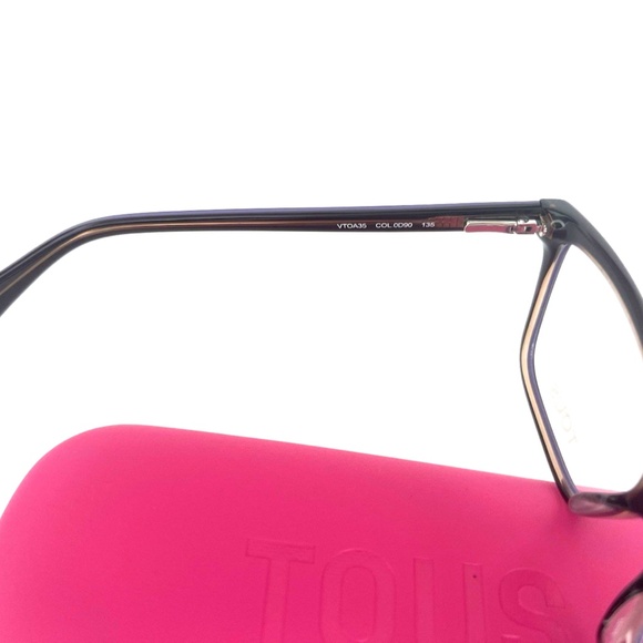 TOUS Eyeglasses VTOA35 Color 0D90 Dark Brown with Purple Accents Size 54 16 135 - Picture 7 of 12